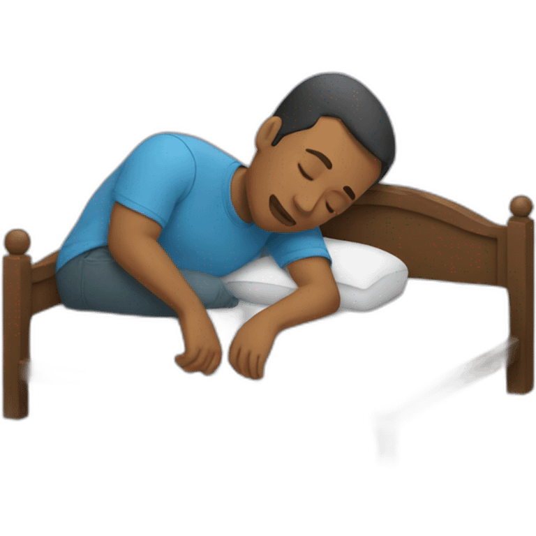 A guy sleeping on bed emoji