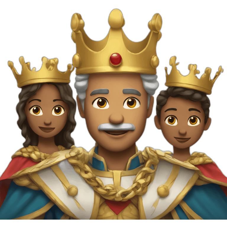 king passing his crown down to the next generation emoji