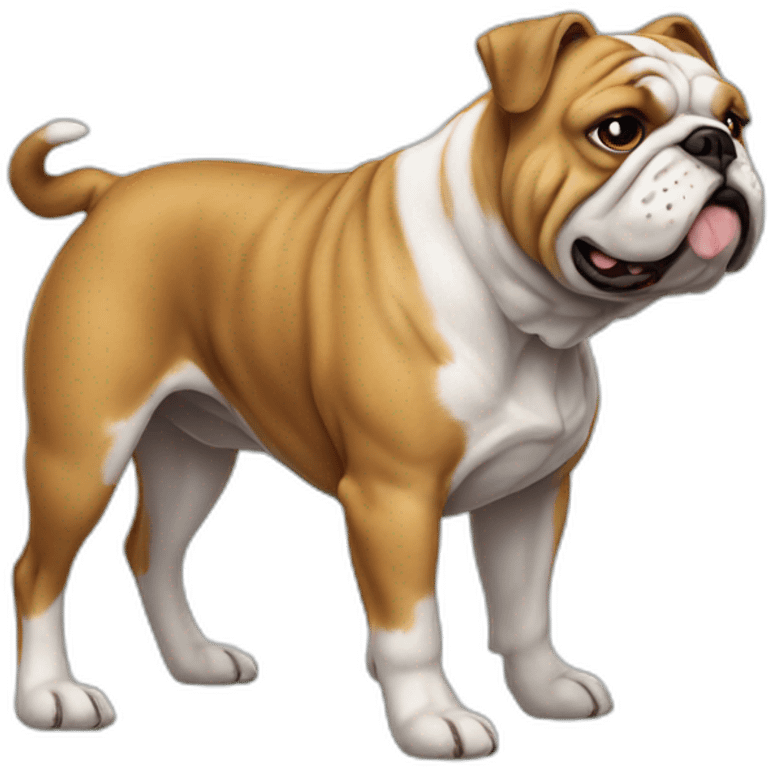 Dog Bulldog full-height emoji