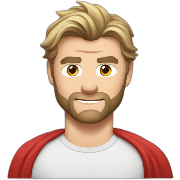 chris-hemsworth cartoon wearing tee emoji