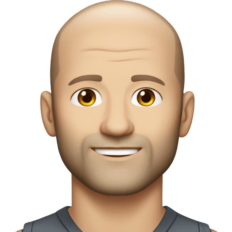 memoji of silver fox, jason statham, wearing v neck emoji