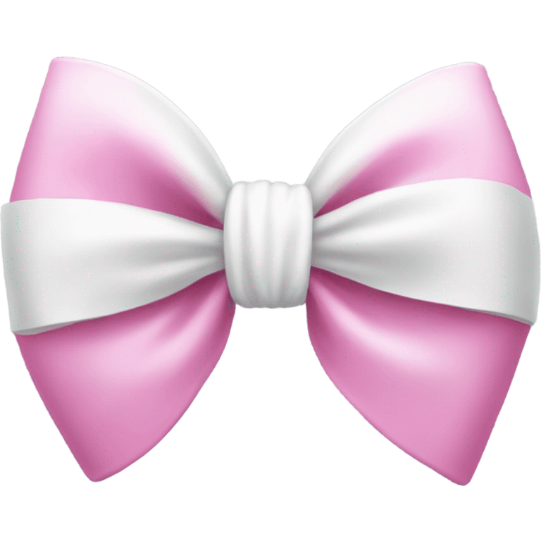 white bow with pink elements emoji