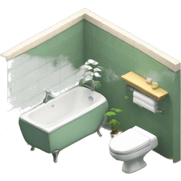 bathroom in the apartment isometric emoji