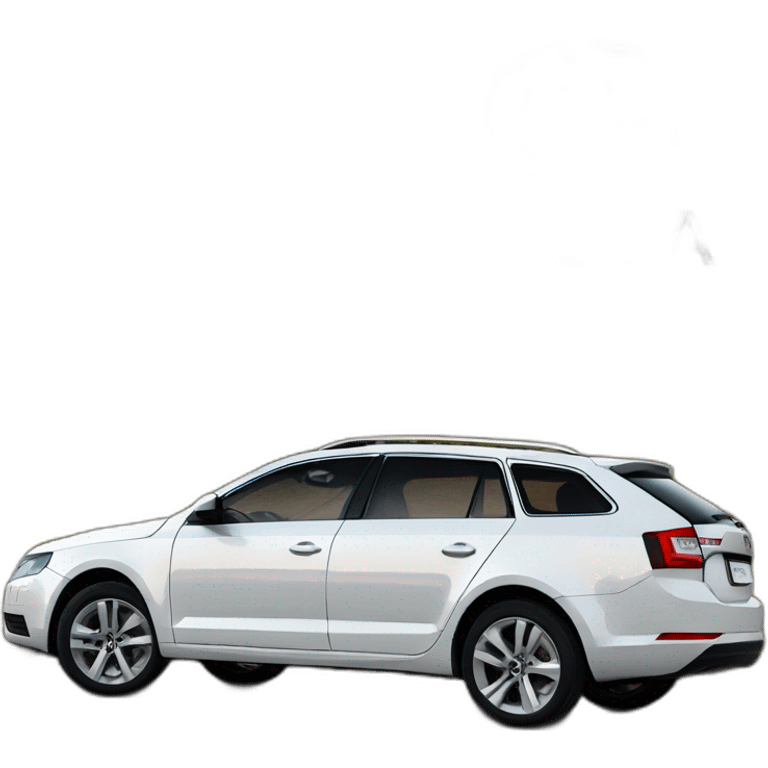 Škoda Octavia5 white emoji