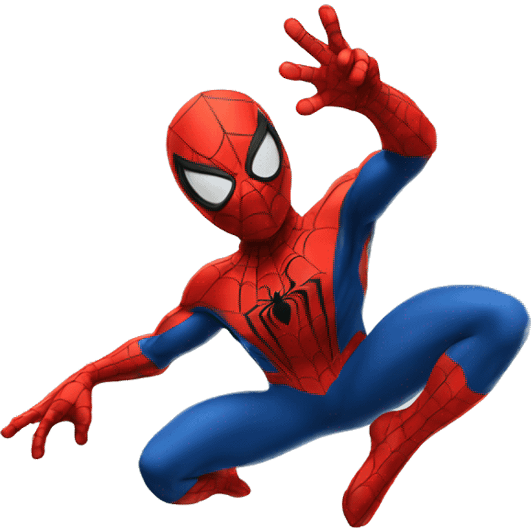 Spiderman waving emoji