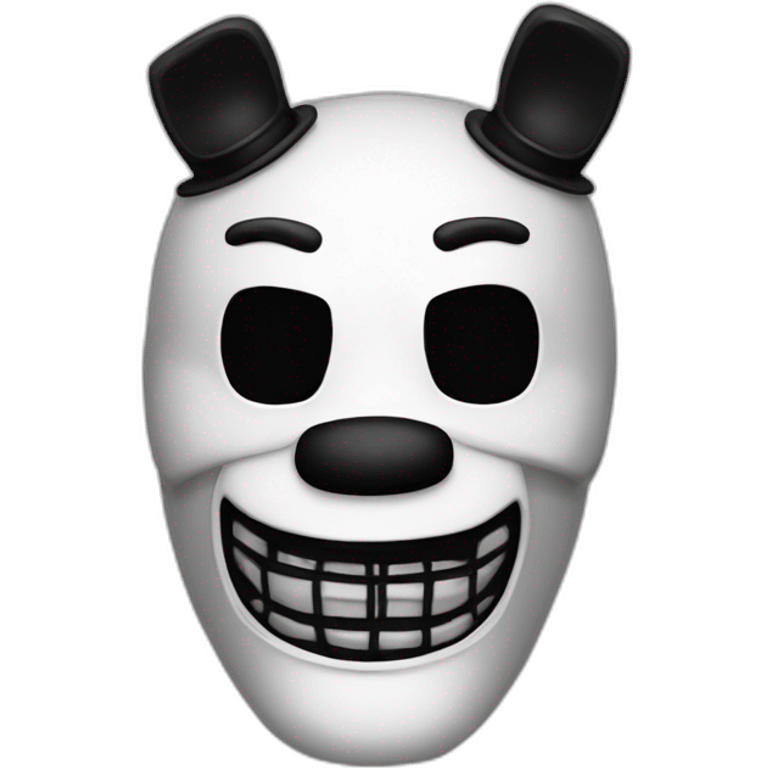 Máscara de teatro de mimo blanca fnaf emoji