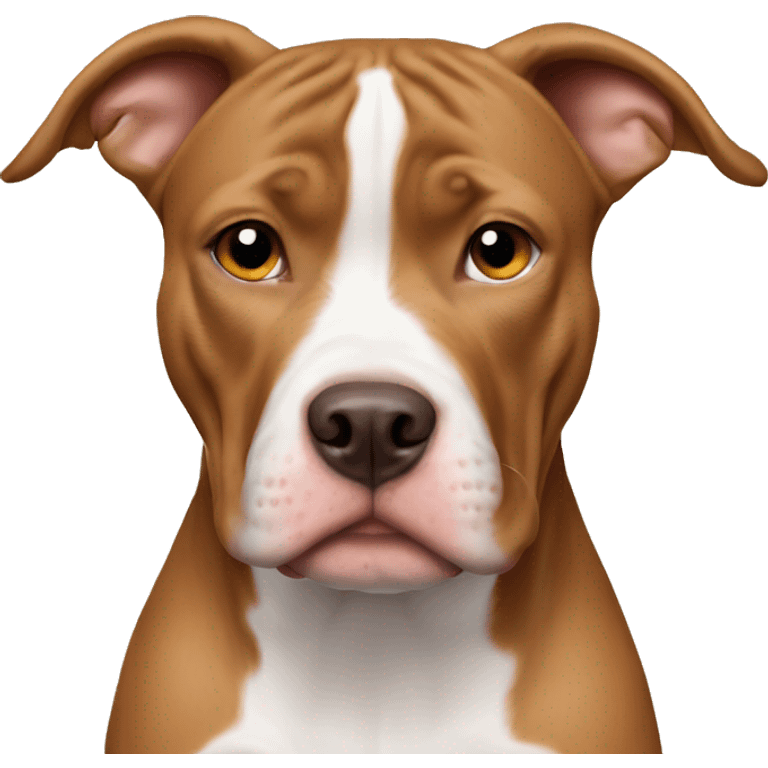 Light brown pitbull ears CROPPED short emoji