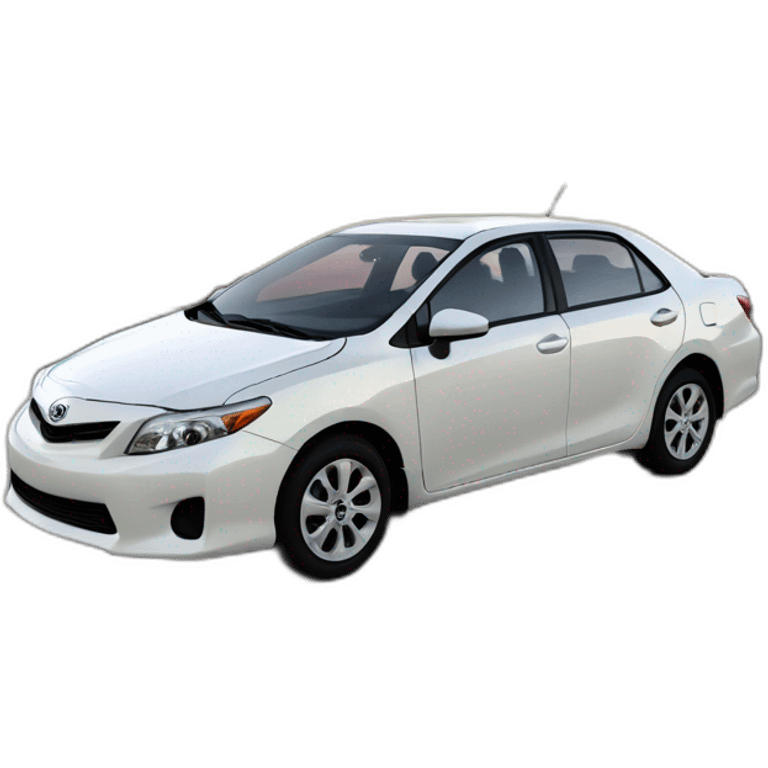 california sunset Toyota corolla 2011 white emoji