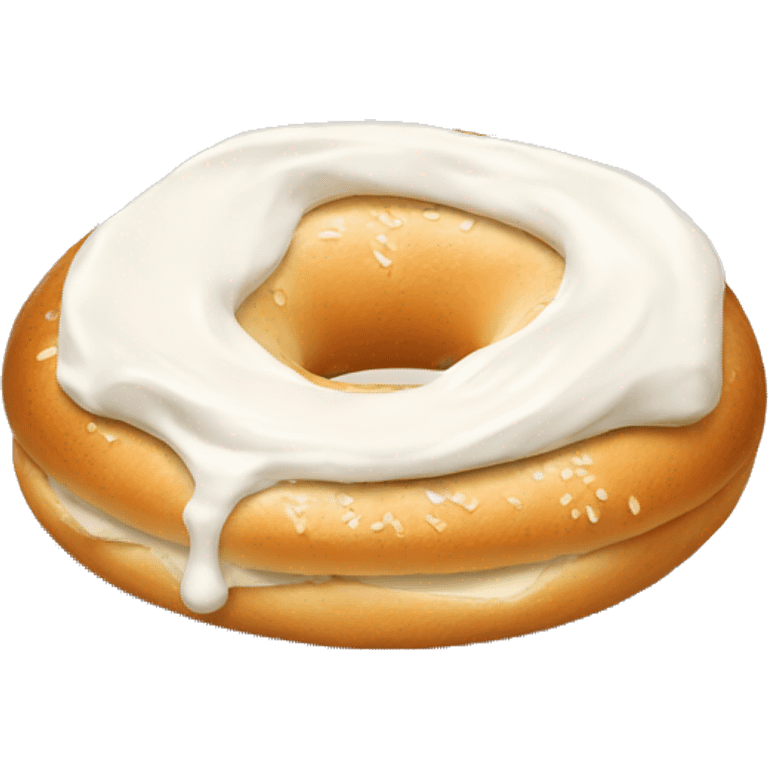 bagel with cream cheese emoji