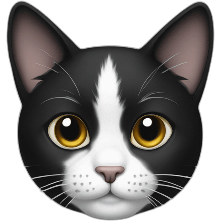 black and white cat emoji