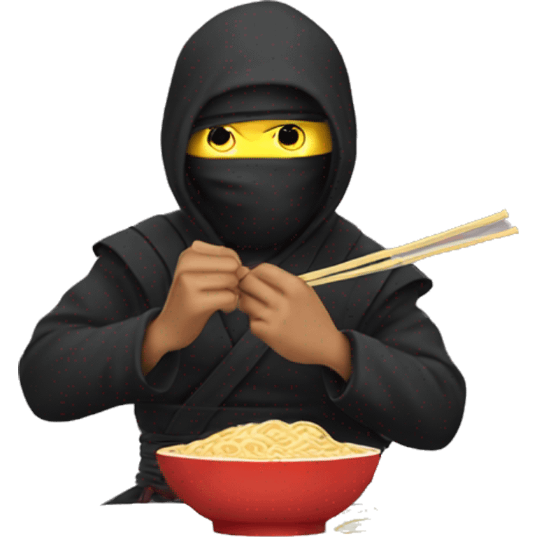 Ninja eating noodles  emoji