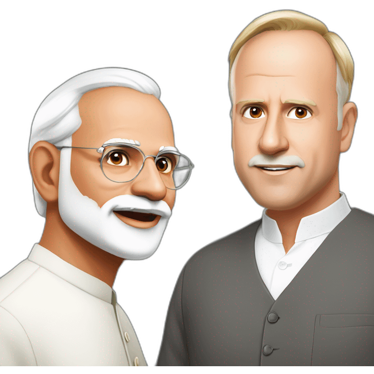 Narenda Modi and Meloni emoji