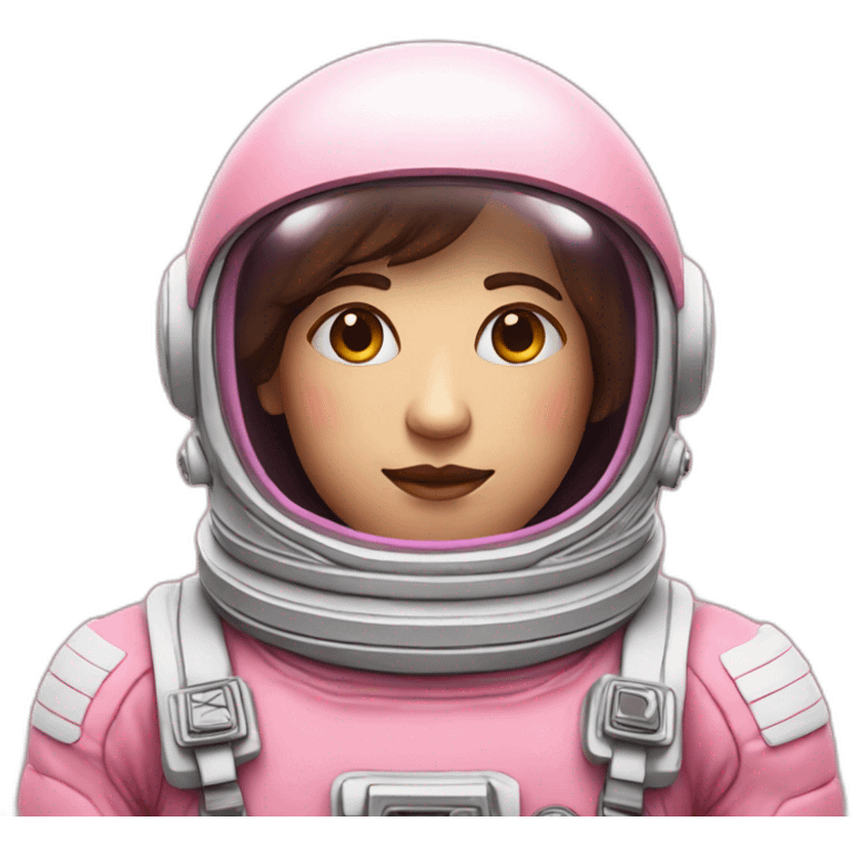 Astronaut no face pink color style emoji