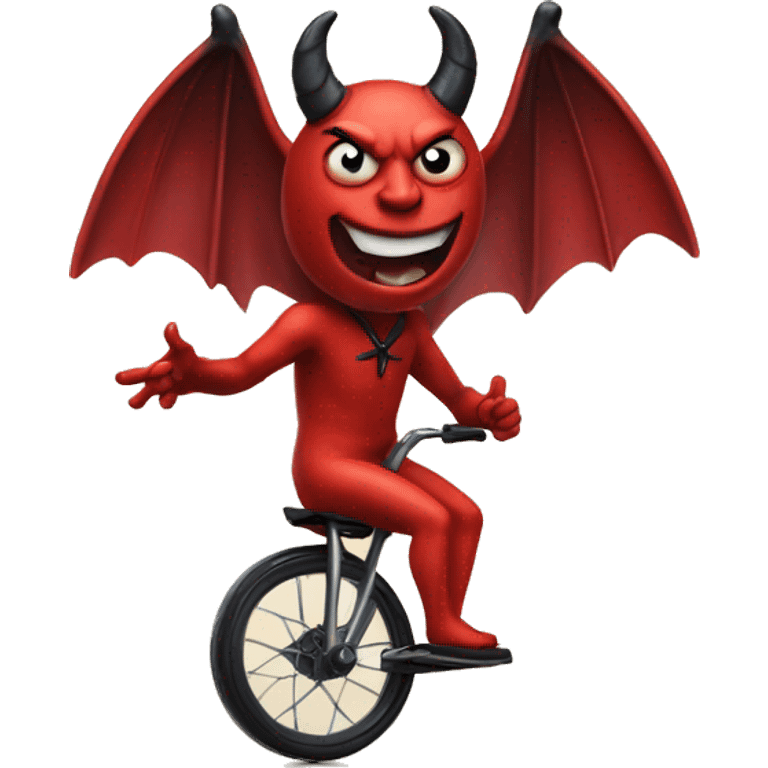 Devil on a unicycle  emoji