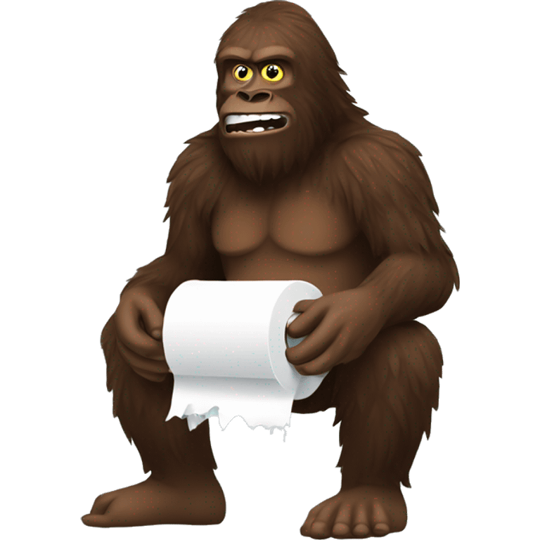 Sasquatch holding toilet paper emoji