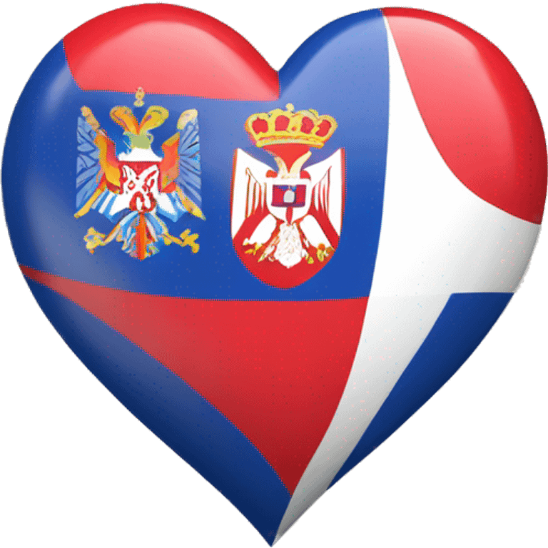 heart with serbia flag emoji