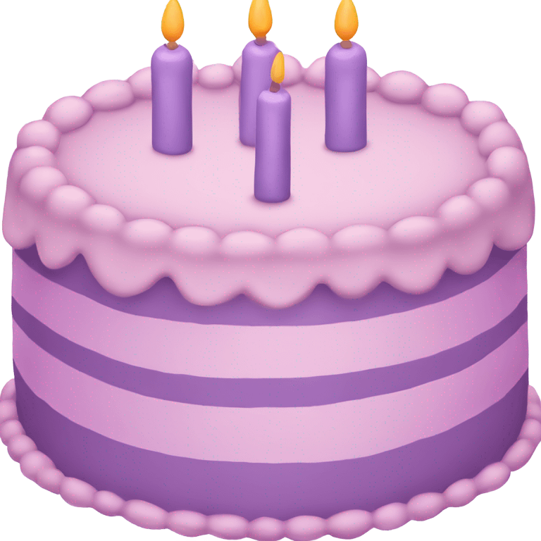 Aestetic light purple birthday cake  emoji