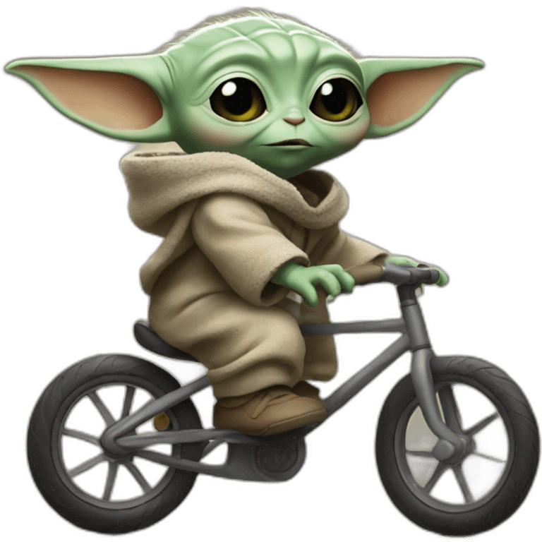 baby yoda riding a bike emoji