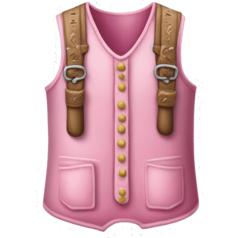 Realistic pink isolated lederhosen outfit. emoji