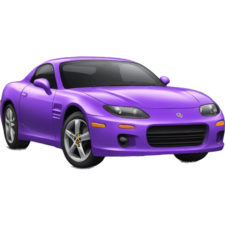 Realistic purple sports car emoji