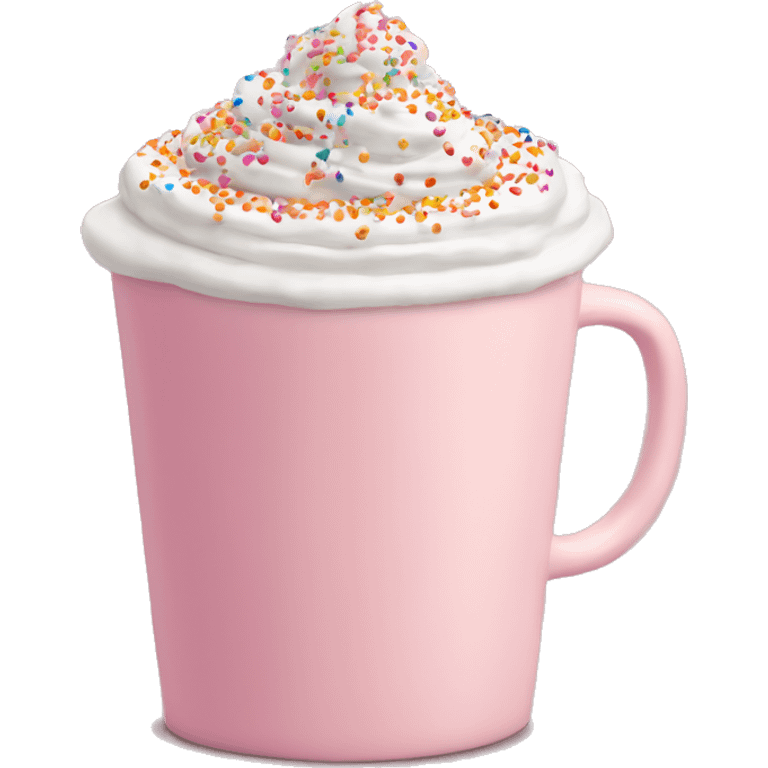 Light pink pumpkin latte with Multicolored Sprinkling emoji