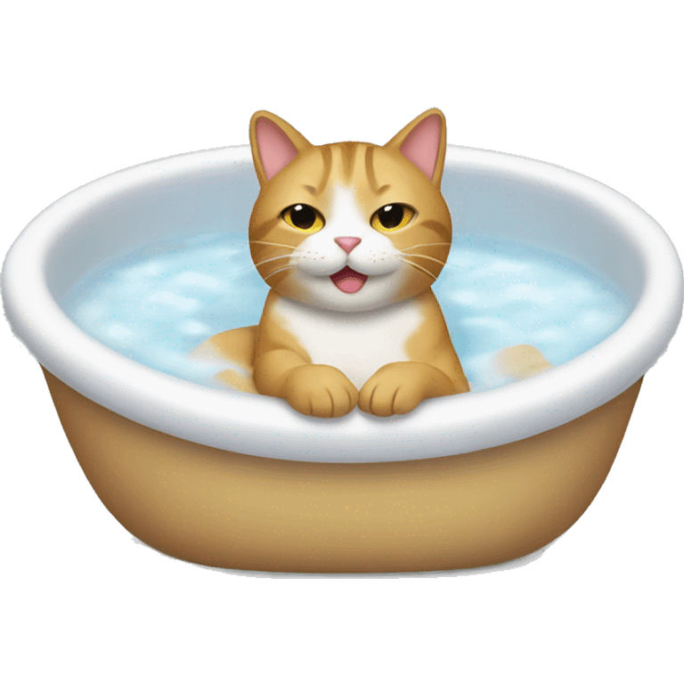 cat-in-a-bath-relaxing emoji