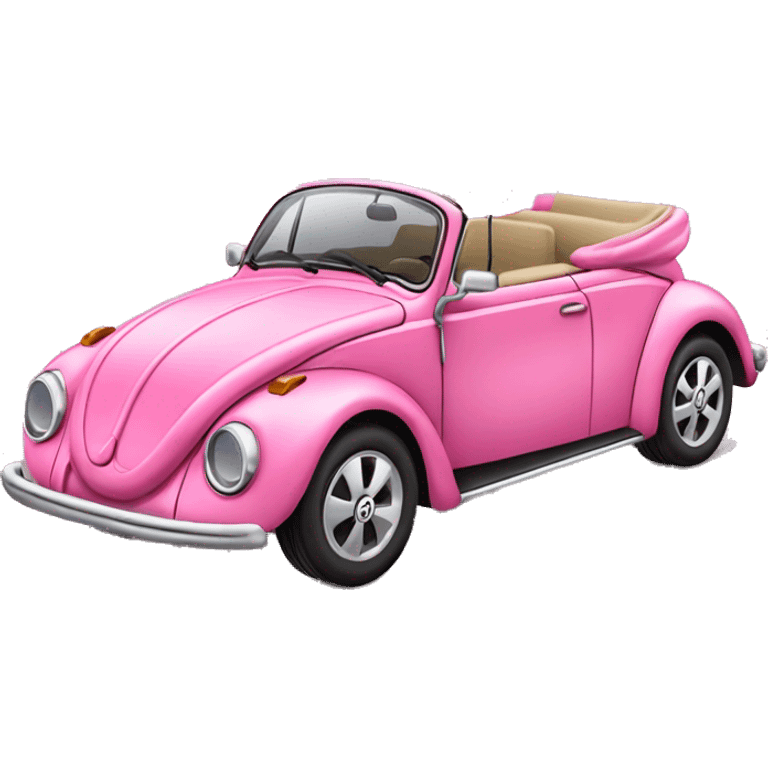 pink Volkswagen slug bug ￼ emoji