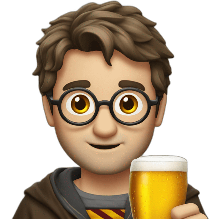 Harry potter qui boit une bière emoji