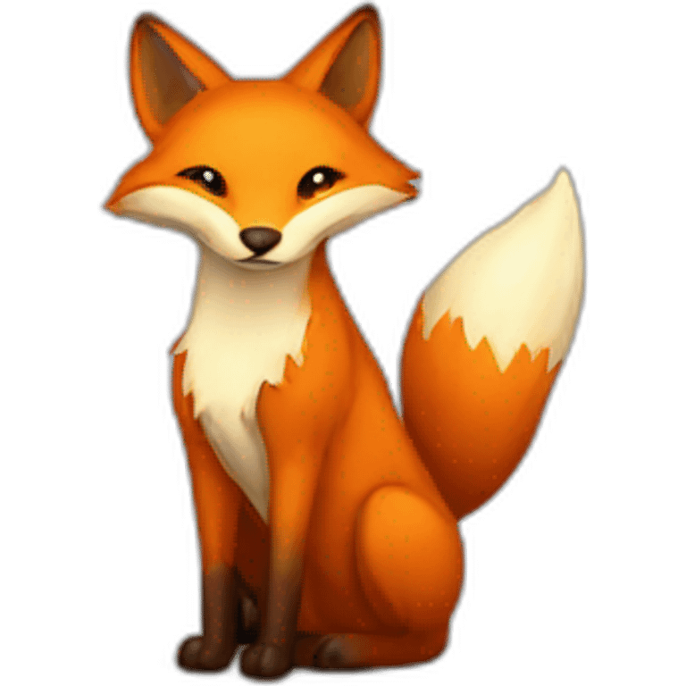 Fox with lamp emoji