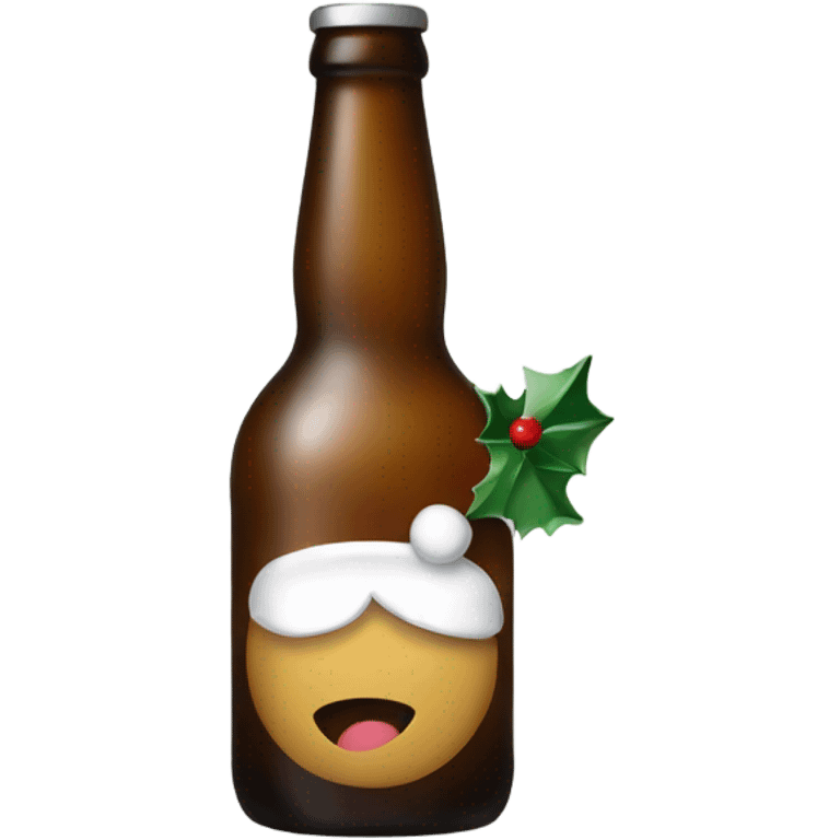 Christmas drinking alcohol emoji