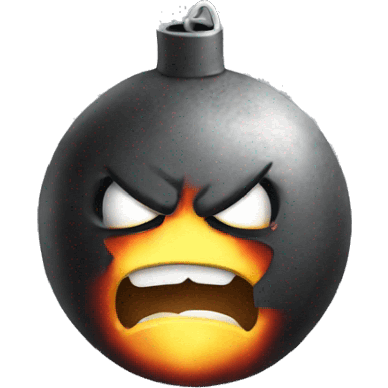 Cute angry bomb emoji