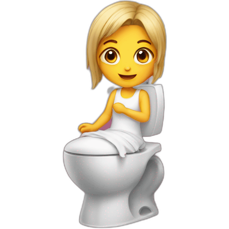 Girl in toilet emoji