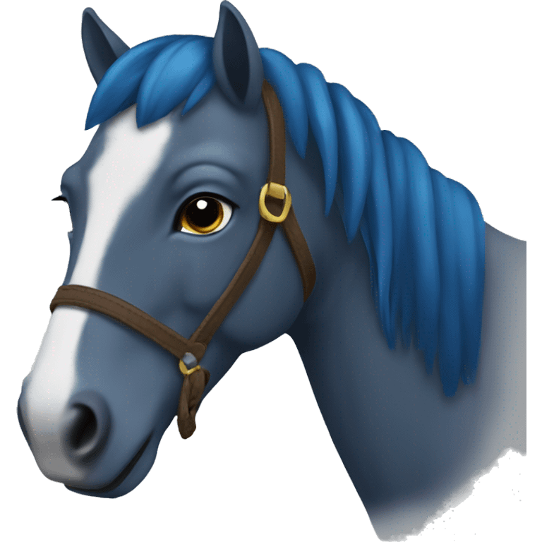 cavalo azul emoji