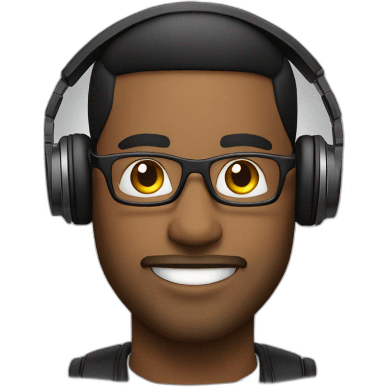 Mike the music producer with headphones on emoji