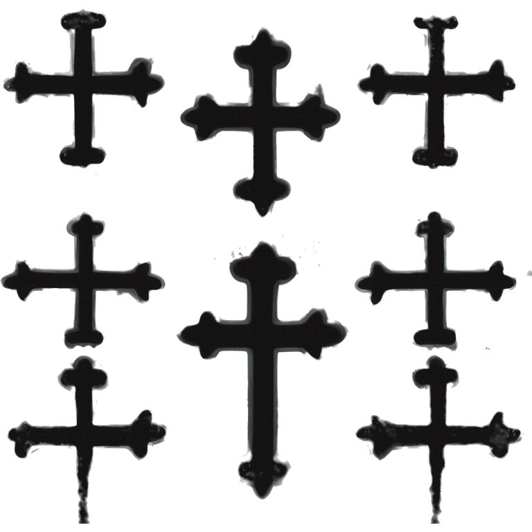 Black and white gothic cross  emoji