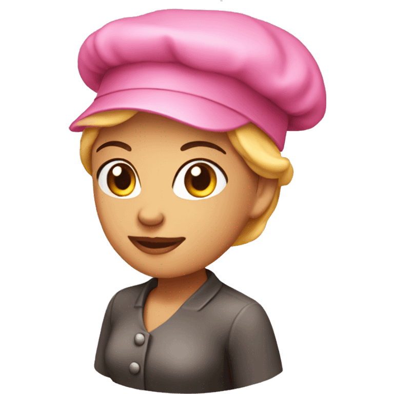 Female baker pink hat  emoji