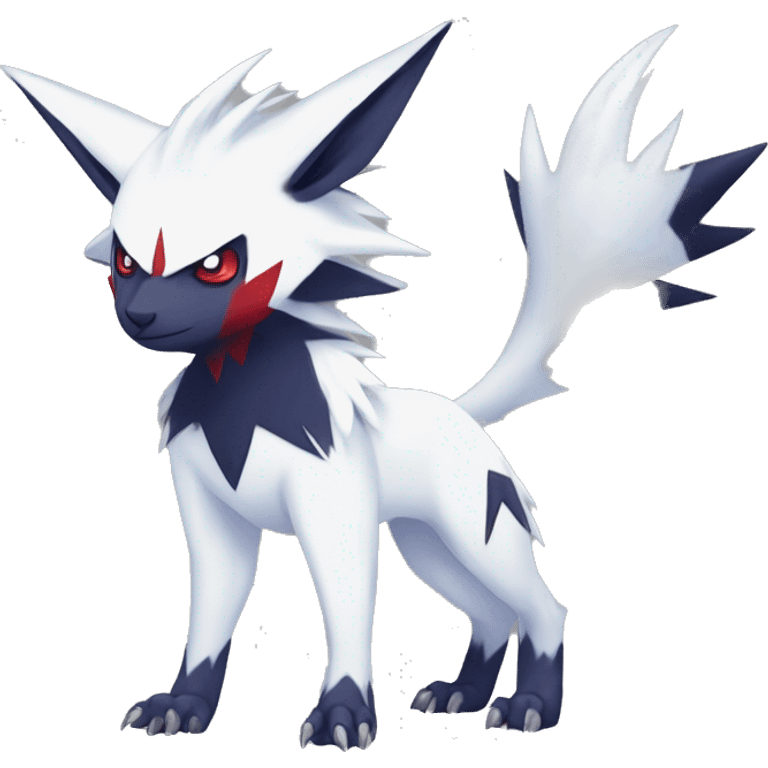 Cool Edgy Zangoose-Absol Fakémon Digimon with Edgy markings, full body, outlined emoji