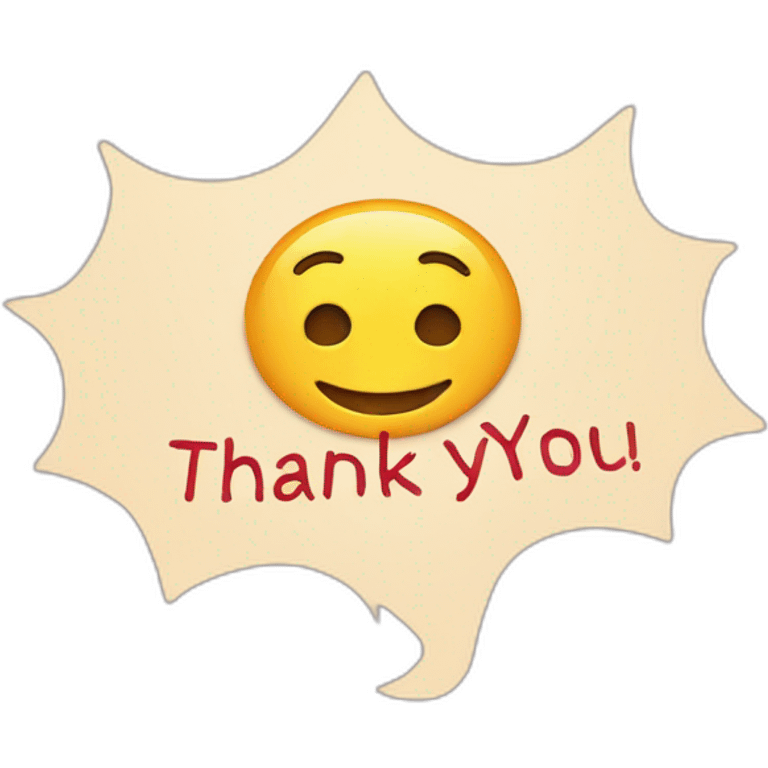 Thank you poster with thank you written emoji