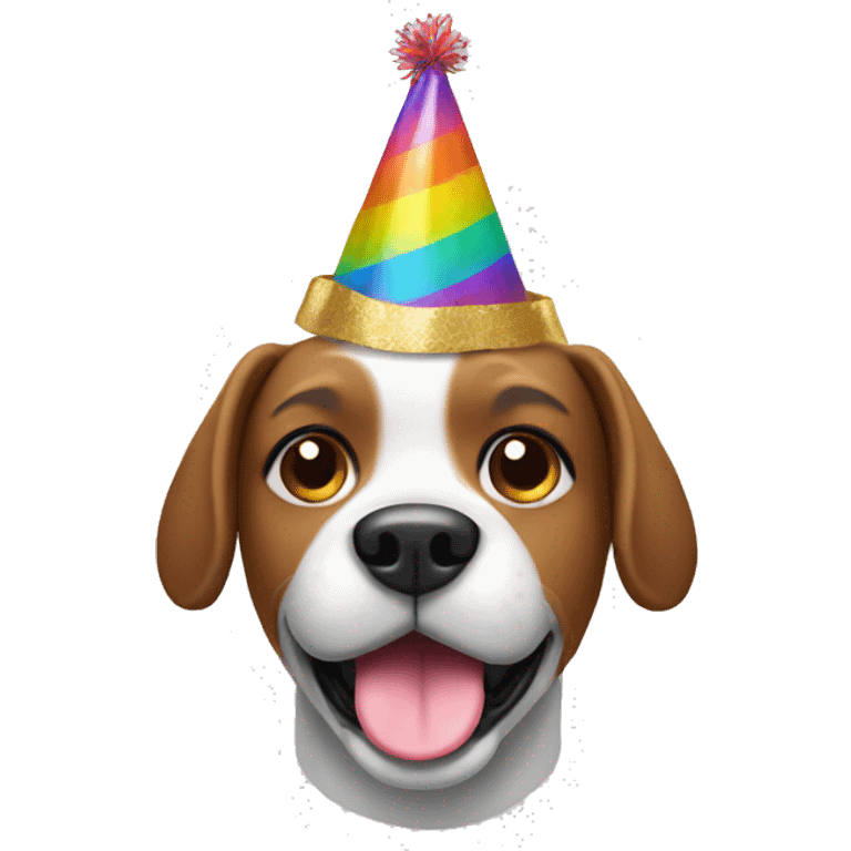 Dog with a party hat emoji