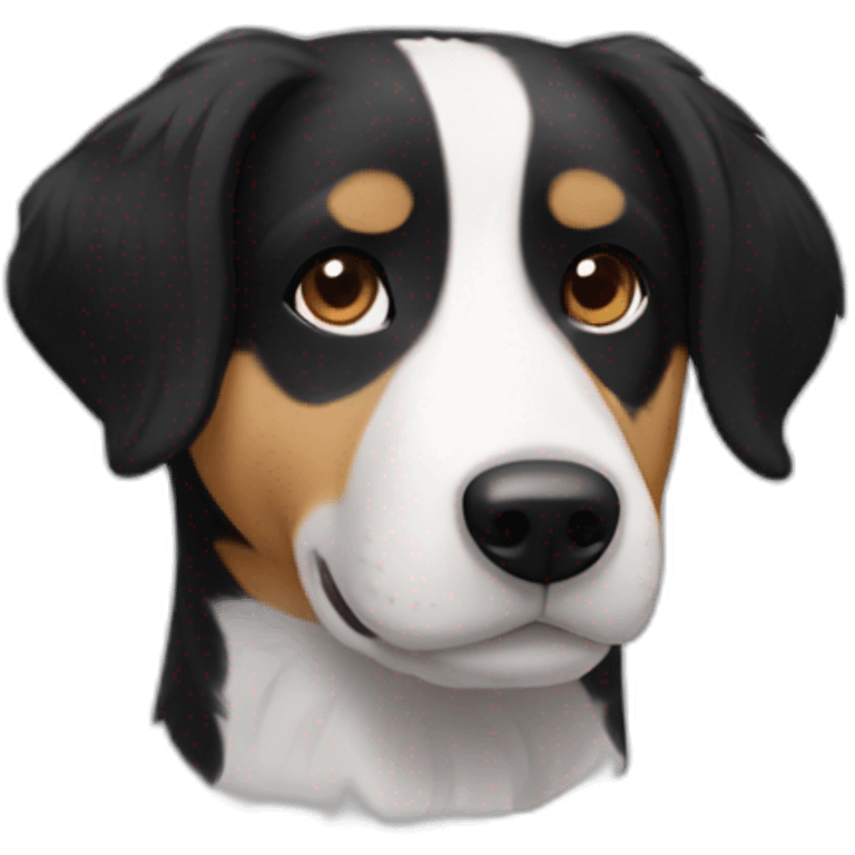 Border collie cross beagle black and white no brown shorter hair emoji