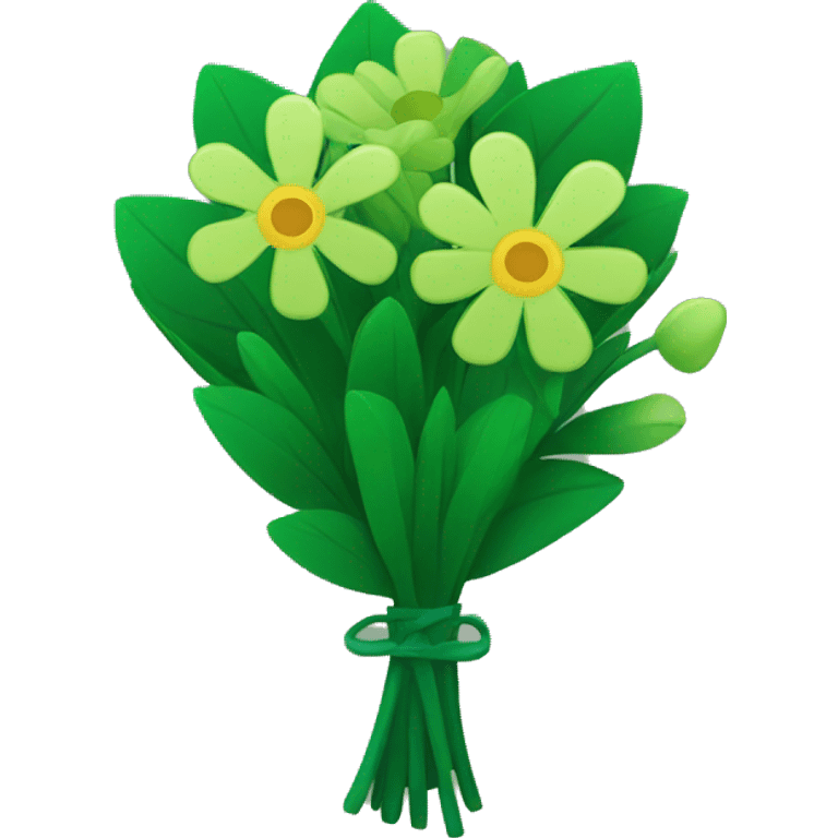 Small green flower bouquet emoji