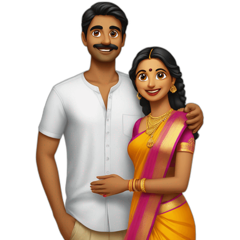 South Indian couples emoji