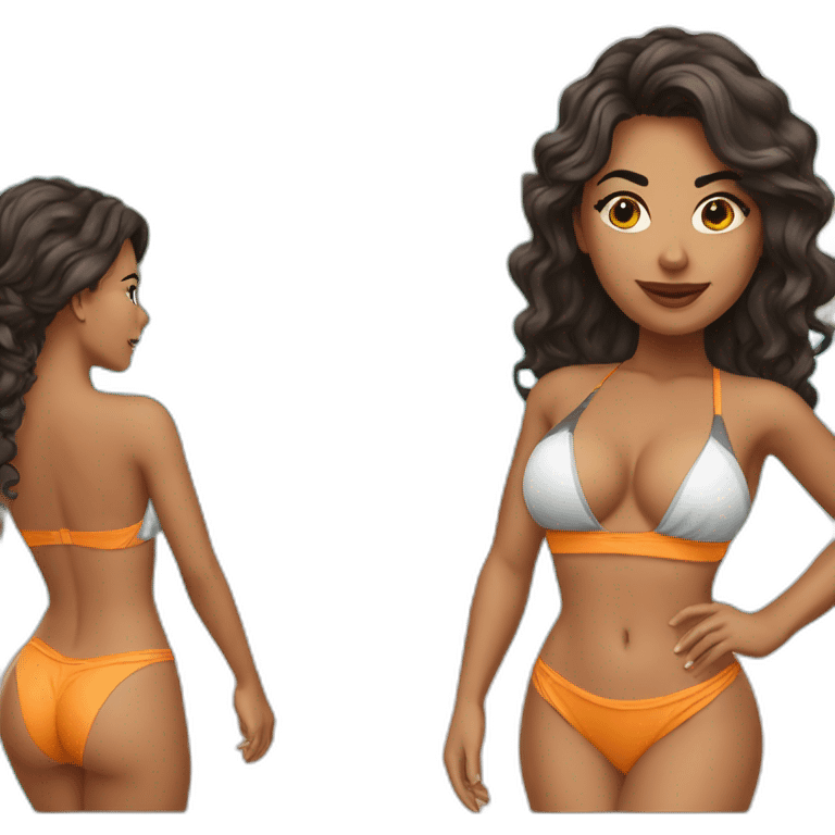 very super hot latina with pool outfit emoji