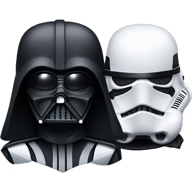 half darth vader and half storm trooper  emoji