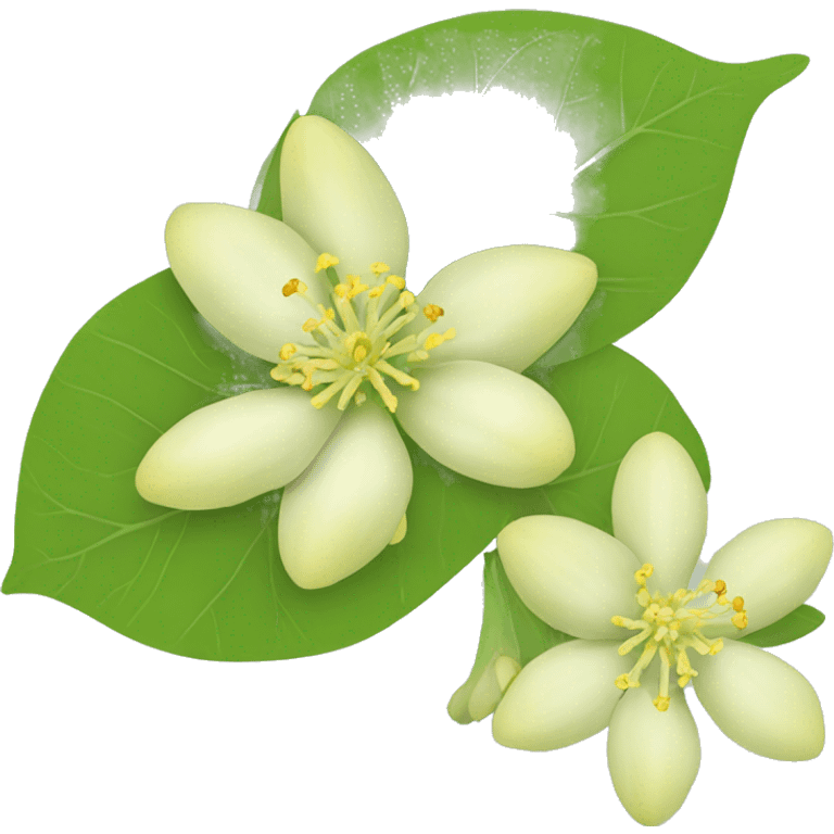 Ashwagandha flower with greenish-yellow petals and a central cluster of tiny yellow stamens emojis emoji