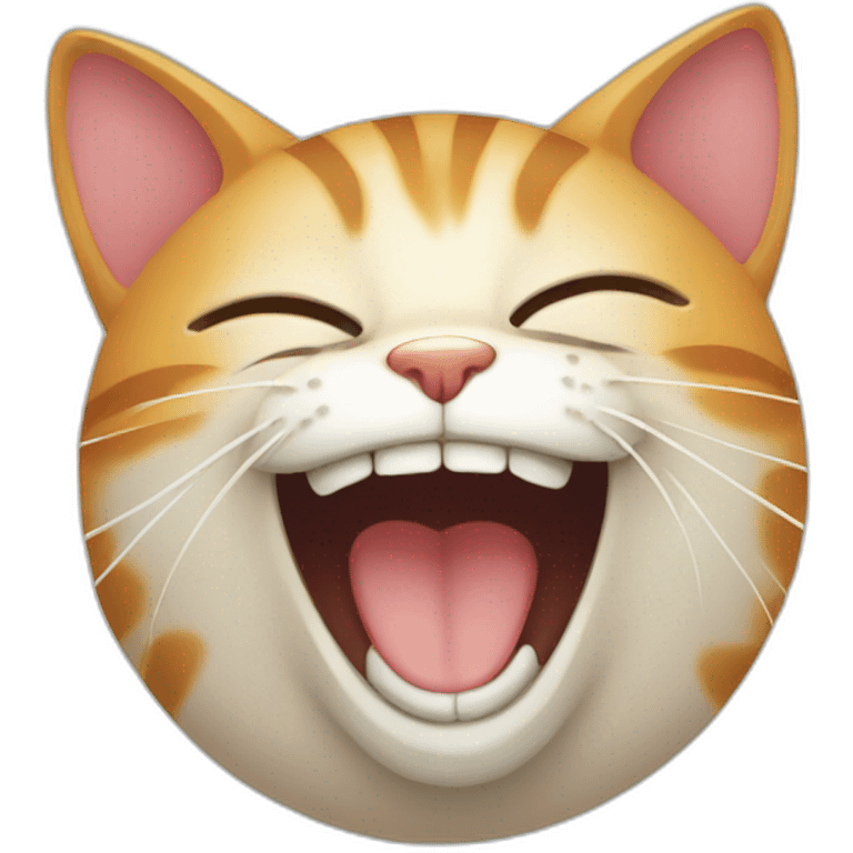 Cat laughing emoji