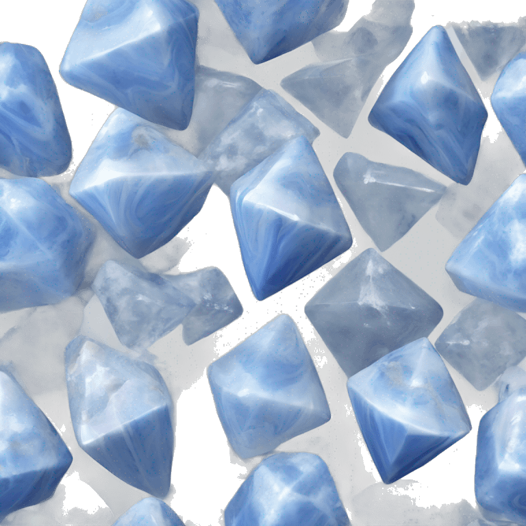 Blue lace agate octahedron emoji