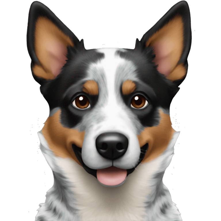 blue heeler less brown black ears emoji