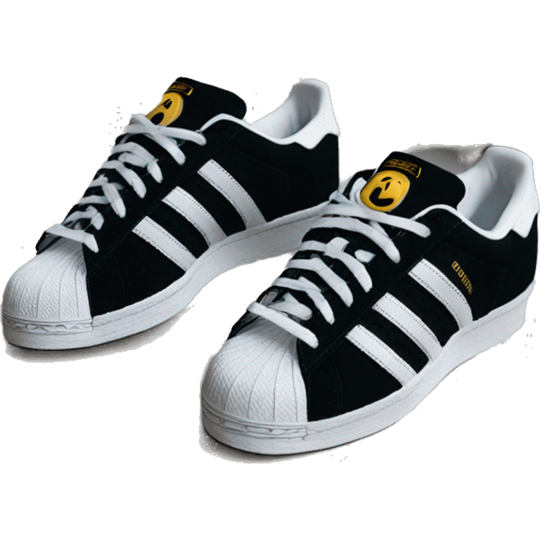 Adidas superstar black  emoji