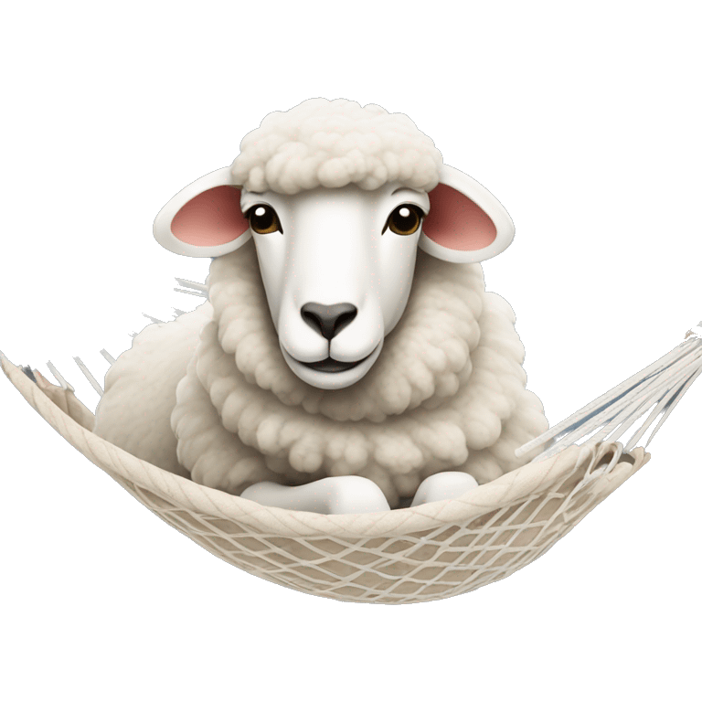 Sheep on hammock emoji